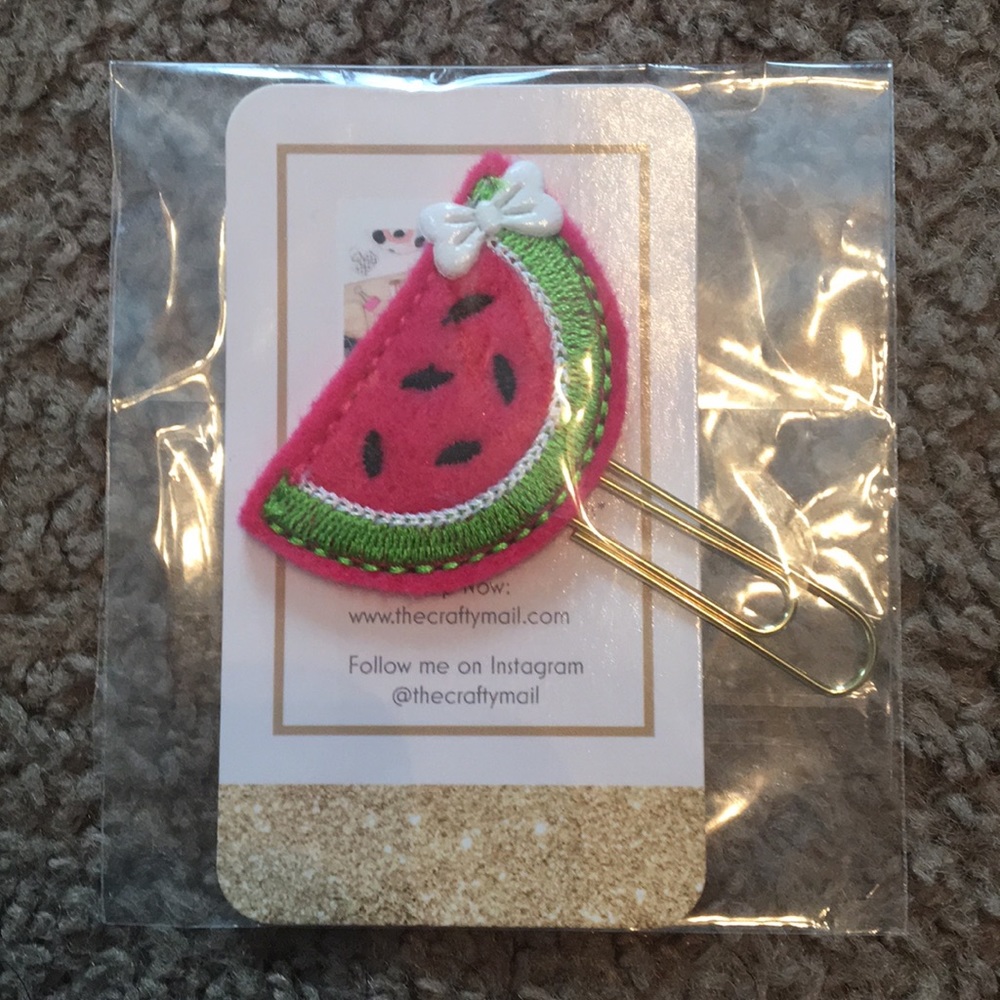Watermelon planner clip
